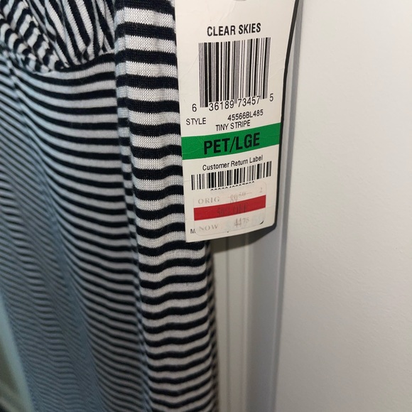 INC black & white stripe maxi dress - Picture 3 of 5